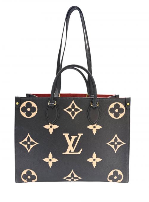 LOUIS VUITTON（ルイ ヴィトン）LOUIS VUITTON (ルイ ヴィトン) オンザゴーMM ブラック×ベージュ サイズ:MMの古着・服飾アイテム