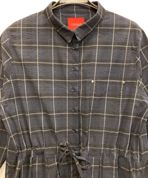 LIROMA（リロマ）LIROMA (リロマ) チェックシャツワンピース ネイビー サイズ:Sの古着・服飾アイテム