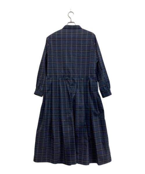 LIROMA（リロマ）LIROMA (リロマ) チェックシャツワンピース ネイビー サイズ:Sの古着・服飾アイテム
