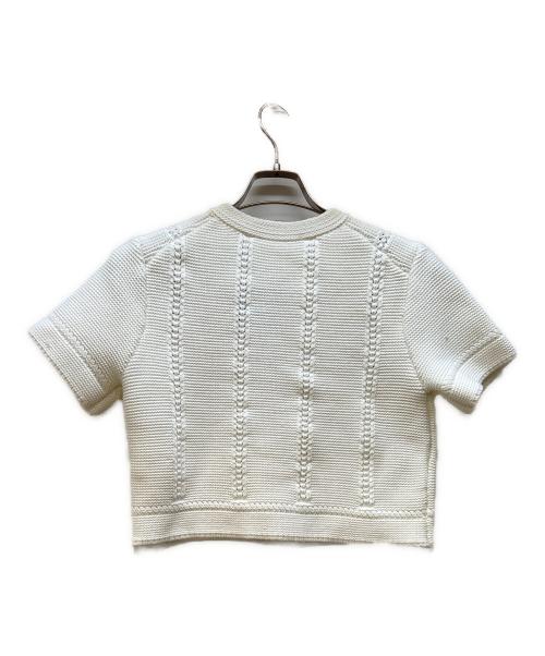 maje（マージュ）maje (マージュ) Short-sleeved knit cardigan ホワイト サイズ:1の古着・服飾アイテム