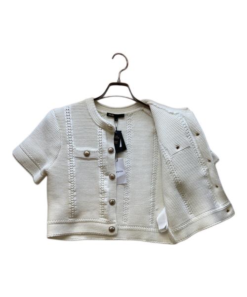 maje（マージュ）maje (マージュ) Short-sleeved knit cardigan ホワイト サイズ:1の古着・服飾アイテム