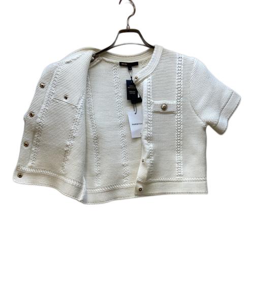 maje（マージュ）maje (マージュ) Short-sleeved knit cardigan ホワイト サイズ:1の古着・服飾アイテム