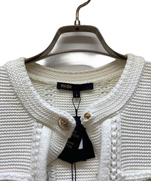 maje（マージュ）maje (マージュ) Short-sleeved knit cardigan ホワイト サイズ:1の古着・服飾アイテム