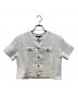 maje（マージュ）の古着「Short-sleeved knit cardigan」｜ホワイト