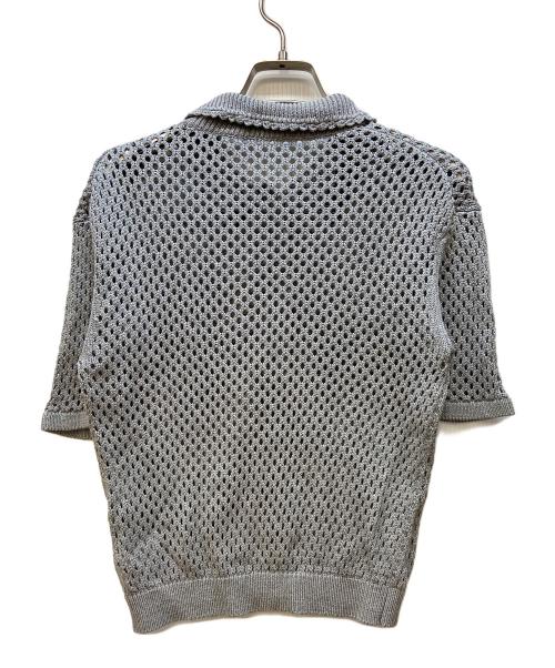 cygne（シーニュ）cygne (シーニュ) ネット編みポロニット グレー サイズ:FREEの古着・服飾アイテム