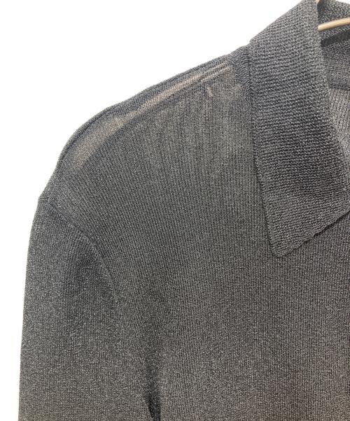 GUCCI（グッチ）GUCCI (グッチ) 衿付きシアーカーディガン グレー サイズ:Lの古着・服飾アイテム
