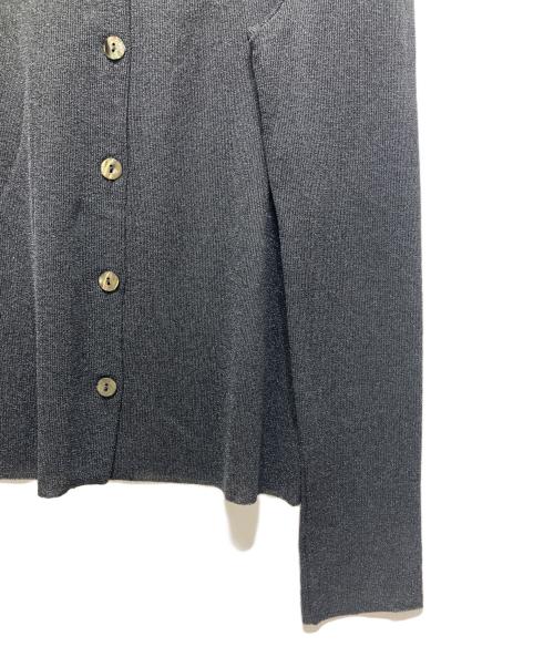 GUCCI（グッチ）GUCCI (グッチ) 衿付きシアーカーディガン グレー サイズ:Lの古着・服飾アイテム