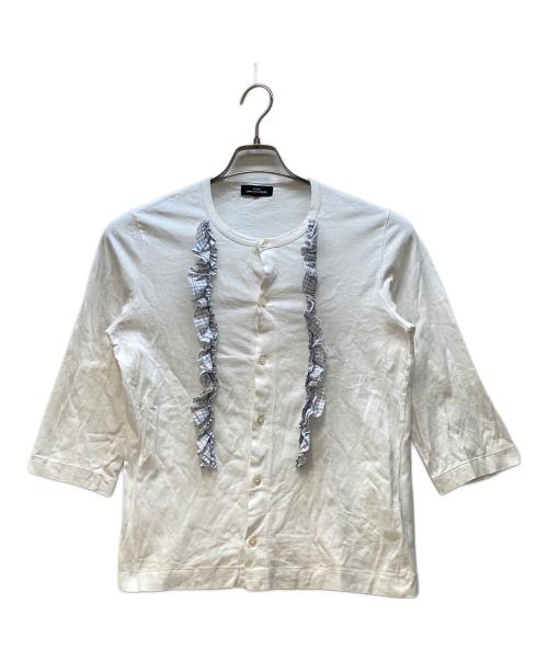 tricot COMME des GARCONS（トリココムデギャルソン）tricot COMME des GARCONS (トリココムデギャルソン) フリルカーディガン ホワイト サイズ:Sの古着・服飾アイテム