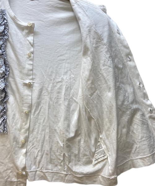 tricot COMME des GARCONS（トリココムデギャルソン）tricot COMME des GARCONS (トリココムデギャルソン) フリルカーディガン ホワイト サイズ:Sの古着・服飾アイテム