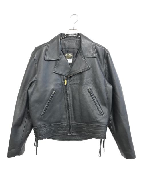 SAN DIEGO LEATHER（サンディエゴレザー）SAN DIEGO LEATHER (サンディエゴレザー) レザージャケット ブラック サイズ:42の古着・服飾アイテム