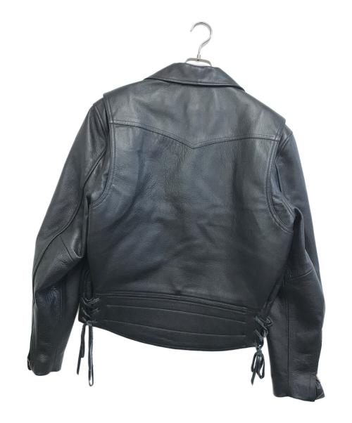 SAN DIEGO LEATHER（サンディエゴレザー）SAN DIEGO LEATHER (サンディエゴレザー) レザージャケット ブラック サイズ:42の古着・服飾アイテム