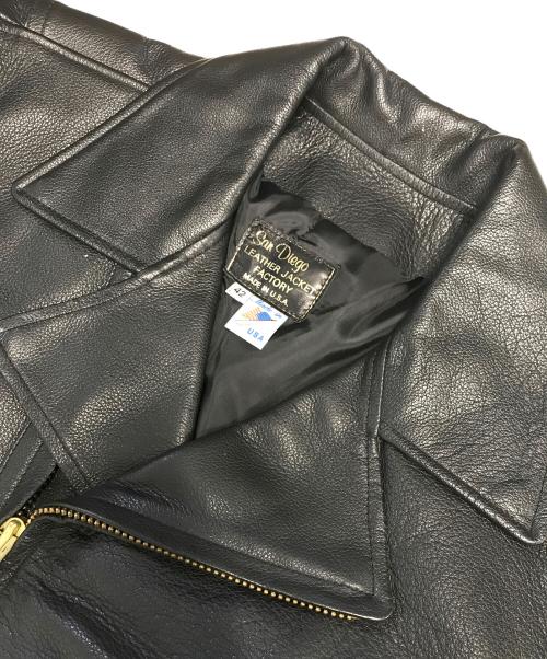 SAN DIEGO LEATHER（サンディエゴレザー）SAN DIEGO LEATHER (サンディエゴレザー) レザージャケット ブラック サイズ:42の古着・服飾アイテム