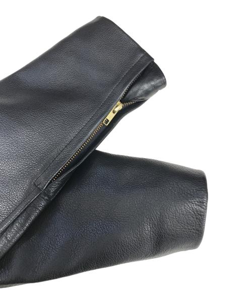 SAN DIEGO LEATHER（サンディエゴレザー）SAN DIEGO LEATHER (サンディエゴレザー) レザージャケット ブラック サイズ:42の古着・服飾アイテム