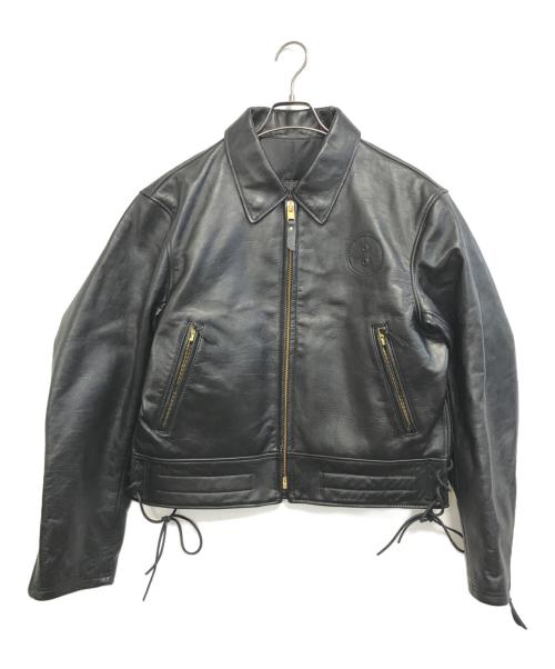 Johnson Leathers（ジョンソンレザー）Johnson Leathers (ジョンソンレザー) レザージャケット ブラック サイズ:42の古着・服飾アイテム