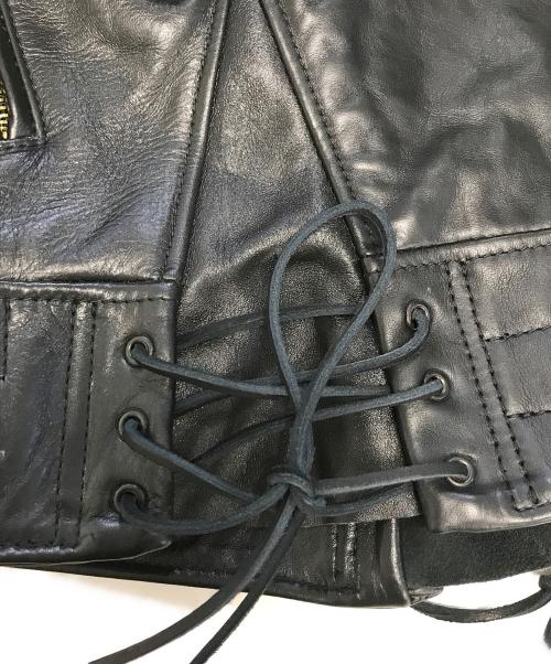 Johnson Leathers（ジョンソンレザー）Johnson Leathers (ジョンソンレザー) レザージャケット ブラック サイズ:42の古着・服飾アイテム