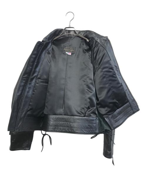 Johnson Leathers（ジョンソンレザー）Johnson Leathers (ジョンソンレザー) レザージャケット ブラック サイズ:42の古着・服飾アイテム