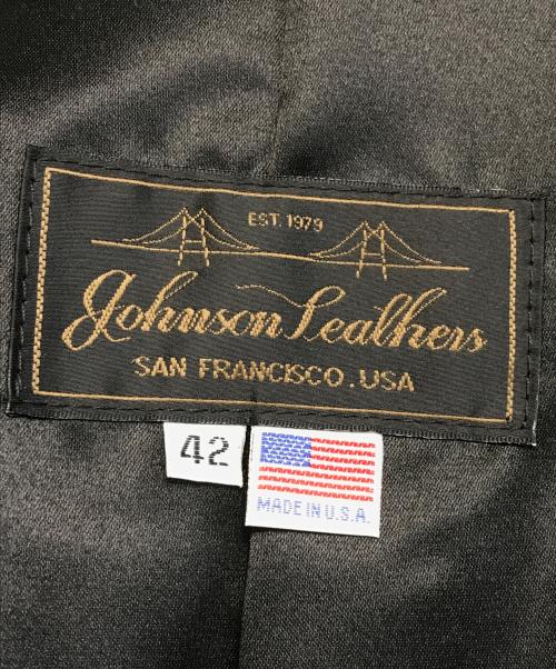 Johnson Leathers（ジョンソンレザー）Johnson Leathers (ジョンソンレザー) レザージャケット ブラック サイズ:42の古着・服飾アイテム