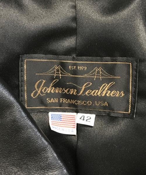 Johnson Leathers（ジョンソンレザー）Johnson Leathers (ジョンソンレザー) レザージャケット ブラック サイズ:42の古着・服飾アイテム