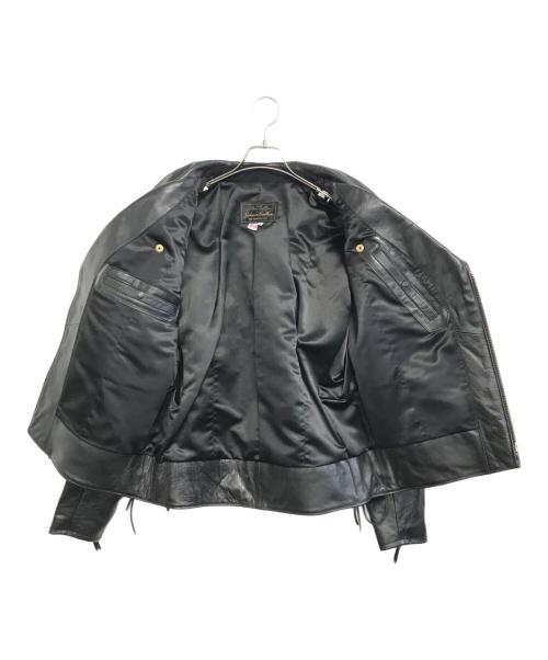Johnson Leathers（ジョンソンレザー）Johnson Leathers (ジョンソンレザー) レザージャケット ブラック サイズ:42の古着・服飾アイテム