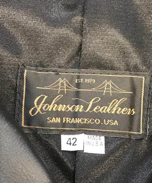 Johnson Leathers（ジョンソンレザー）Johnson Leathers (ジョンソンレザー) レザージャケット ブラック サイズ:42の古着・服飾アイテム