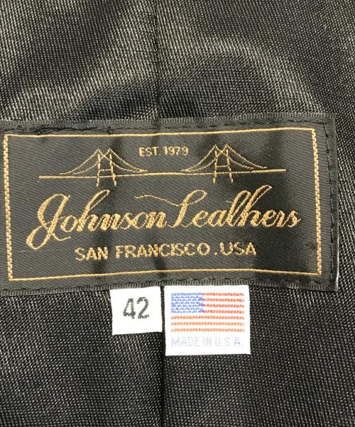 Johnson Leathers（ジョンソンレザー）Johnson Leathers (ジョンソンレザー) レザージャケット ブラック サイズ:42の古着・服飾アイテム