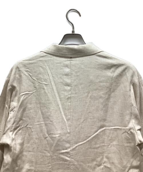 THREE DOTS（スリードッツ）THREE DOTS (スリードッツ) レーヨンリネン ジャケット ベージュ サイズ:XSの古着・服飾アイテム