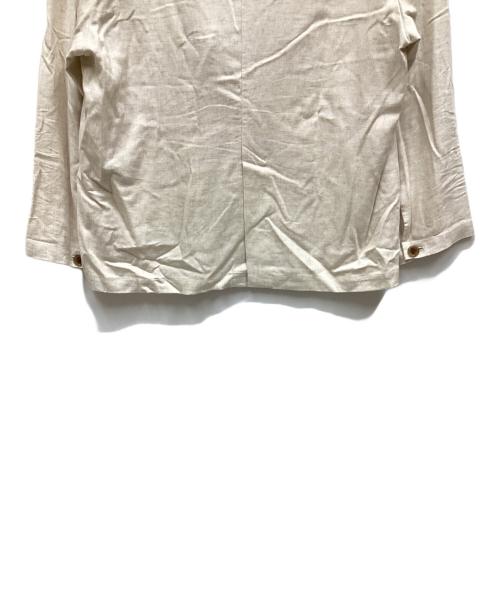 THREE DOTS（スリードッツ）THREE DOTS (スリードッツ) レーヨンリネン ジャケット ベージュ サイズ:XSの古着・服飾アイテム