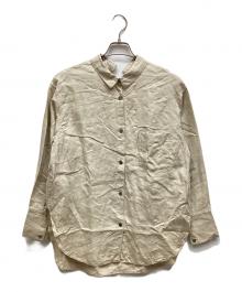 Conte（コンテ）の古着「ヘンプ バックスリット ギャザーシャツ」｜ベージュ