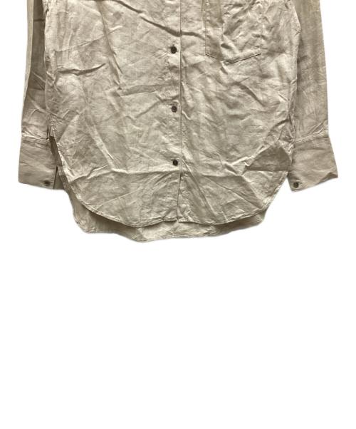 Conte（コンテ）Conte (コンテ) ヘンプ バックスリット ギャザーシャツ ベージュ サイズ:表記なしの古着・服飾アイテム