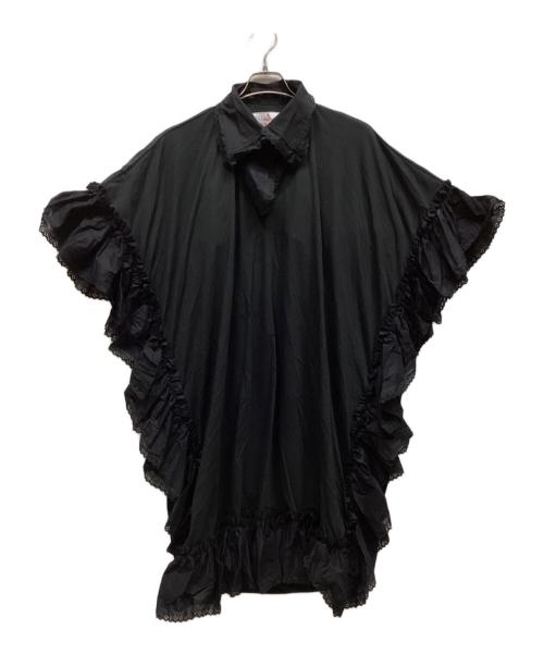 Vivienne Westwood RED LABEL（ヴィヴィアンウエストウッドレッドレーベル）Vivienne Westwood RED LABEL (ヴィヴィアンウエストウッドレッドレーベル) Dry Cotton Jersey Frill ドレス ブラック サイズ:Mの古着・服飾アイテム