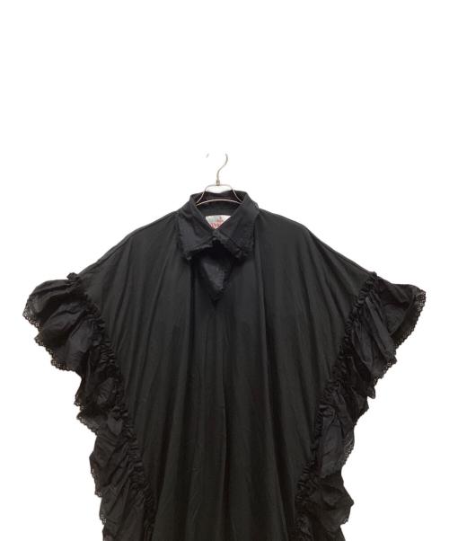 Vivienne Westwood RED LABEL（ヴィヴィアンウエストウッドレッドレーベル）Vivienne Westwood RED LABEL (ヴィヴィアンウエストウッドレッドレーベル) Dry Cotton Jersey Frill ドレス ブラック サイズ:Mの古着・服飾アイテム