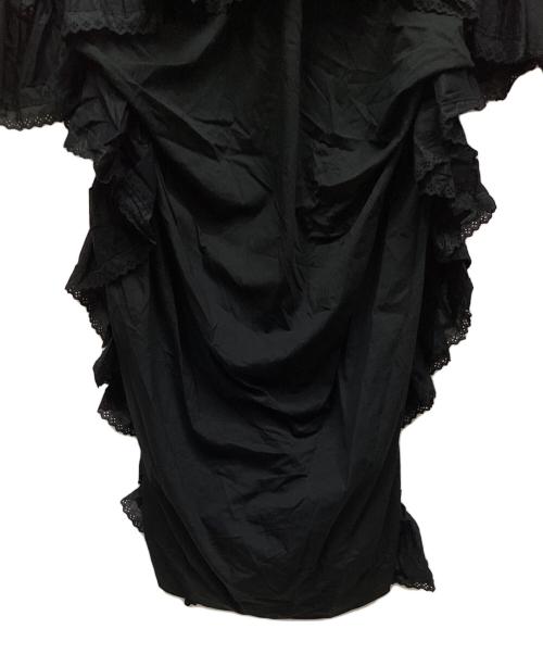 Vivienne Westwood RED LABEL（ヴィヴィアンウエストウッドレッドレーベル）Vivienne Westwood RED LABEL (ヴィヴィアンウエストウッドレッドレーベル) Dry Cotton Jersey Frill ドレス ブラック サイズ:Mの古着・服飾アイテム