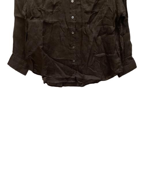 IENA（イエナ）IENA (イエナ) ラミーバンドカラーシャツ ブラウン サイズ:38の古着・服飾アイテム