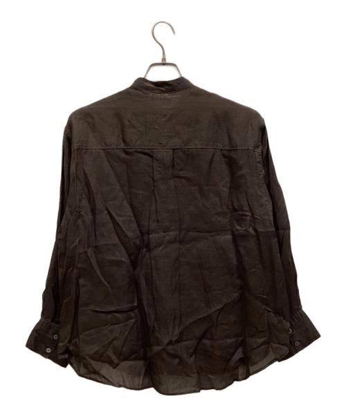 IENA（イエナ）IENA (イエナ) ラミーバンドカラーシャツ ブラウン サイズ:38の古着・服飾アイテム