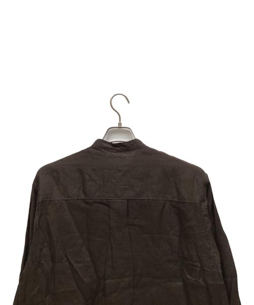 IENA（イエナ）IENA (イエナ) ラミーバンドカラーシャツ ブラウン サイズ:38の古着・服飾アイテム