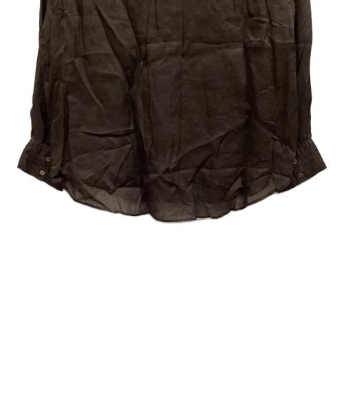 IENA（イエナ）IENA (イエナ) ラミーバンドカラーシャツ ブラウン サイズ:38の古着・服飾アイテム