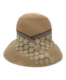 Athena NEW YORK（アシーナニューヨーク）の古着「Scarlett Lace Hat」｜ナチュラル シャンパーニュベージュ