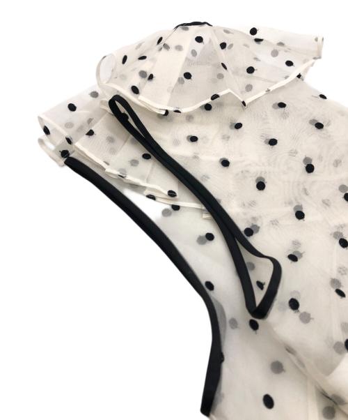 DEPAREILLE（デパリエ）DEPAREILLE (デパリエ) DOT ORGANDY SLEEVELESS BLOUSE ホワイト サイズ:SIZE 38の古着・服飾アイテム