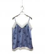 SLOBE IENAスローブ イエナ）の古着「Margaux Dereume × SLOBE lingerie キャミブラウス」｜ブルー
