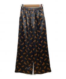 VERMEIL par iena（ヴェルメイユ パー イエナ）の古着「Horsey Pattern パンツ」｜ダークグレー