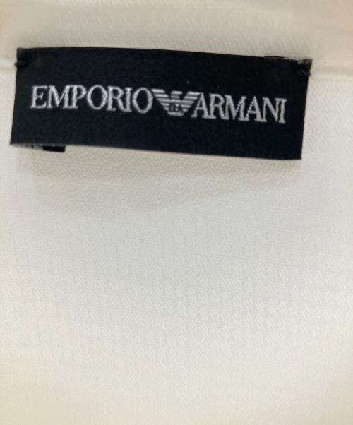 EMPORIO ARMANI（エンポリオ アルマーニ）EMPORIO ARMANI (エンポリオ アルマーニ) ラップブラウス 長袖ブラウス ホワイト サイズ:44の古着・服飾アイテム