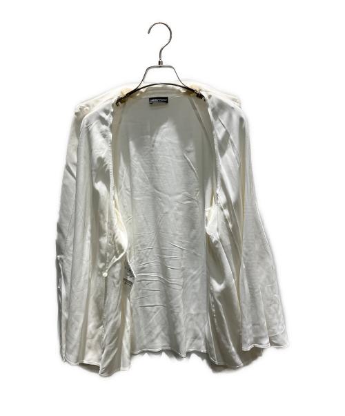 EMPORIO ARMANI（エンポリオ アルマーニ）EMPORIO ARMANI (エンポリオ アルマーニ) ラップブラウス 長袖ブラウス ホワイト サイズ:44の古着・服飾アイテム