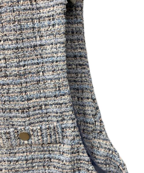 INDIVI（インディヴィ）INDIVI (インディヴィ) ツイードジレ ブルー サイズ:15の古着・服飾アイテム