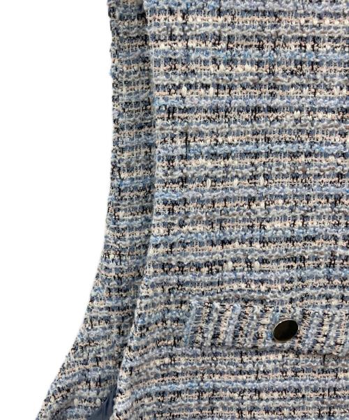 INDIVI（インディヴィ）INDIVI (インディヴィ) ツイードジレ ブルー サイズ:15の古着・服飾アイテム