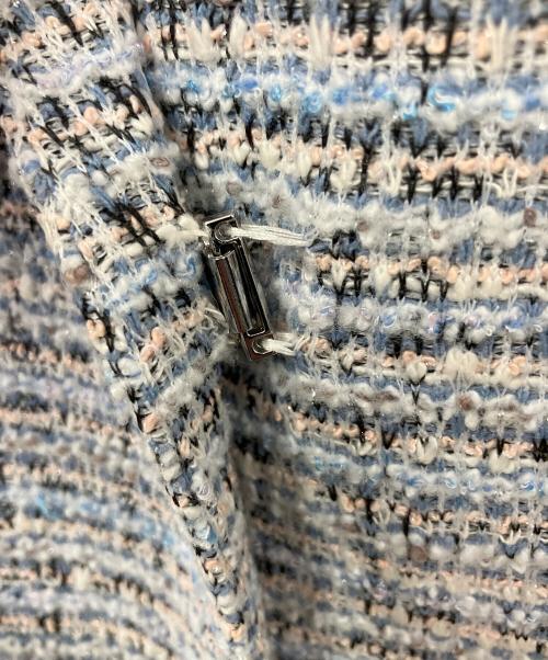 INDIVI（インディヴィ）INDIVI (インディヴィ) ツイードジレ ブルー サイズ:15の古着・服飾アイテム