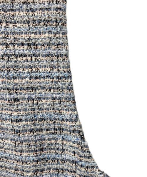 INDIVI（インディヴィ）INDIVI (インディヴィ) ツイードジレ ブルー サイズ:15の古着・服飾アイテム
