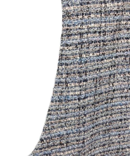 INDIVI（インディヴィ）INDIVI (インディヴィ) ツイードジレ ブルー サイズ:15の古着・服飾アイテム