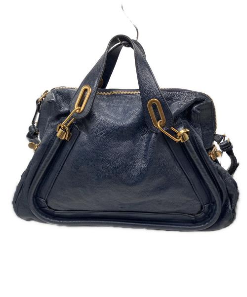 Chloe（クロエ）Chloe (クロエ) 2WAYショルダーバッグ ネイビーの古着・服飾アイテム