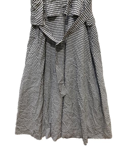 HER LIP TO（ハーリップトゥ）Her lip to (ハーリップトゥ) Portofino Belted Check Dress ブラック×ホワイト サイズ:Mの古着・服飾アイテム