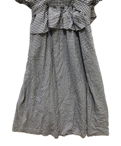 HER LIP TO（ハーリップトゥ）Her lip to (ハーリップトゥ) Portofino Belted Check Dress ブラック×ホワイト サイズ:Mの古着・服飾アイテム